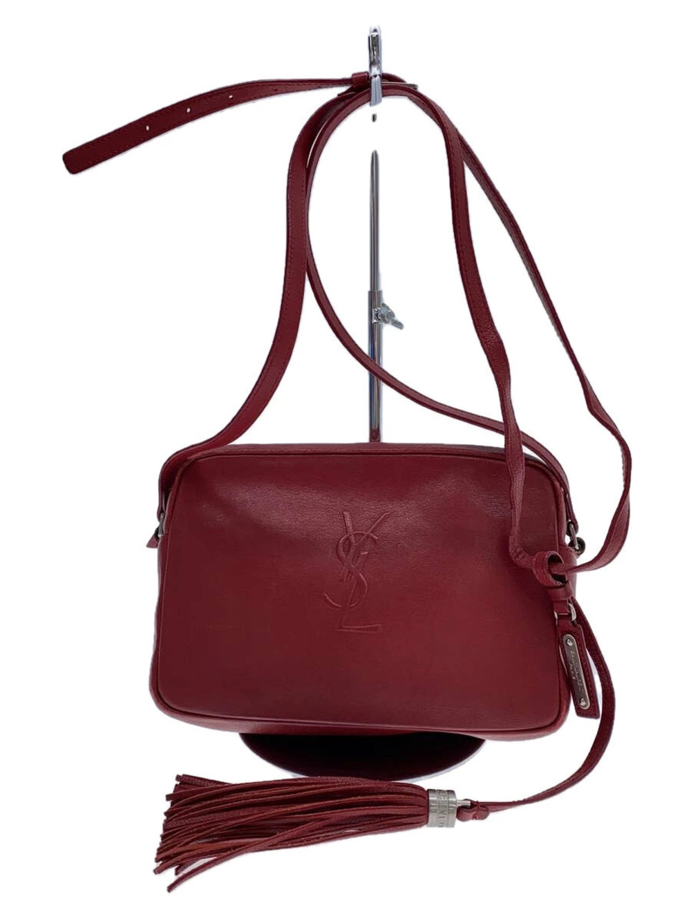 SAINT LAURENT Shoulder Bag Leather RED